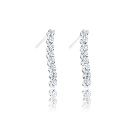 14K/18K WHITE GOLD 0.34 CTW H DIAMOND EARRINGS