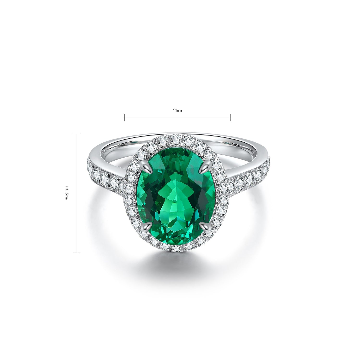 s925 sterling silver lab emerald/ruby/sapphire/paraiba & cz diamond ring