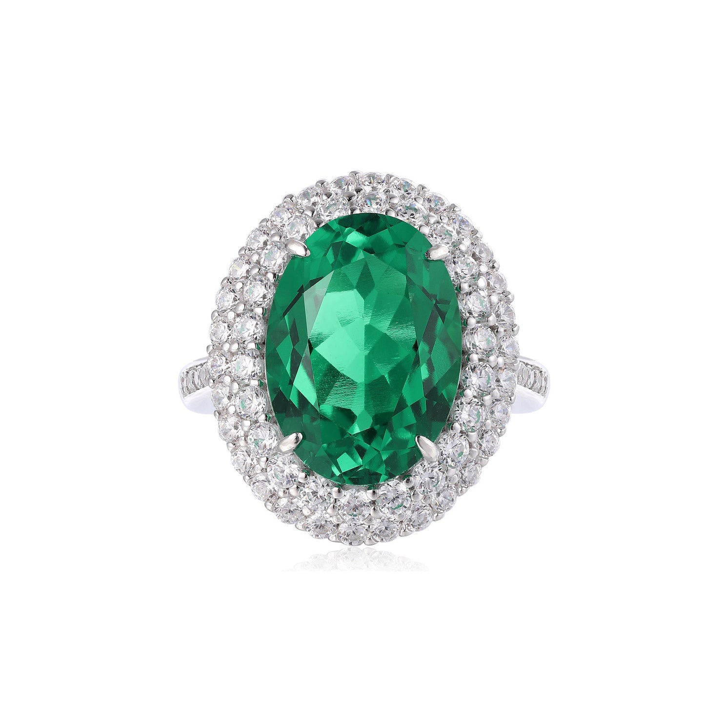 s925 sterling silver lab ruby/sapphire/emerald/paraiba/cobalt spinel & cz diamond ring