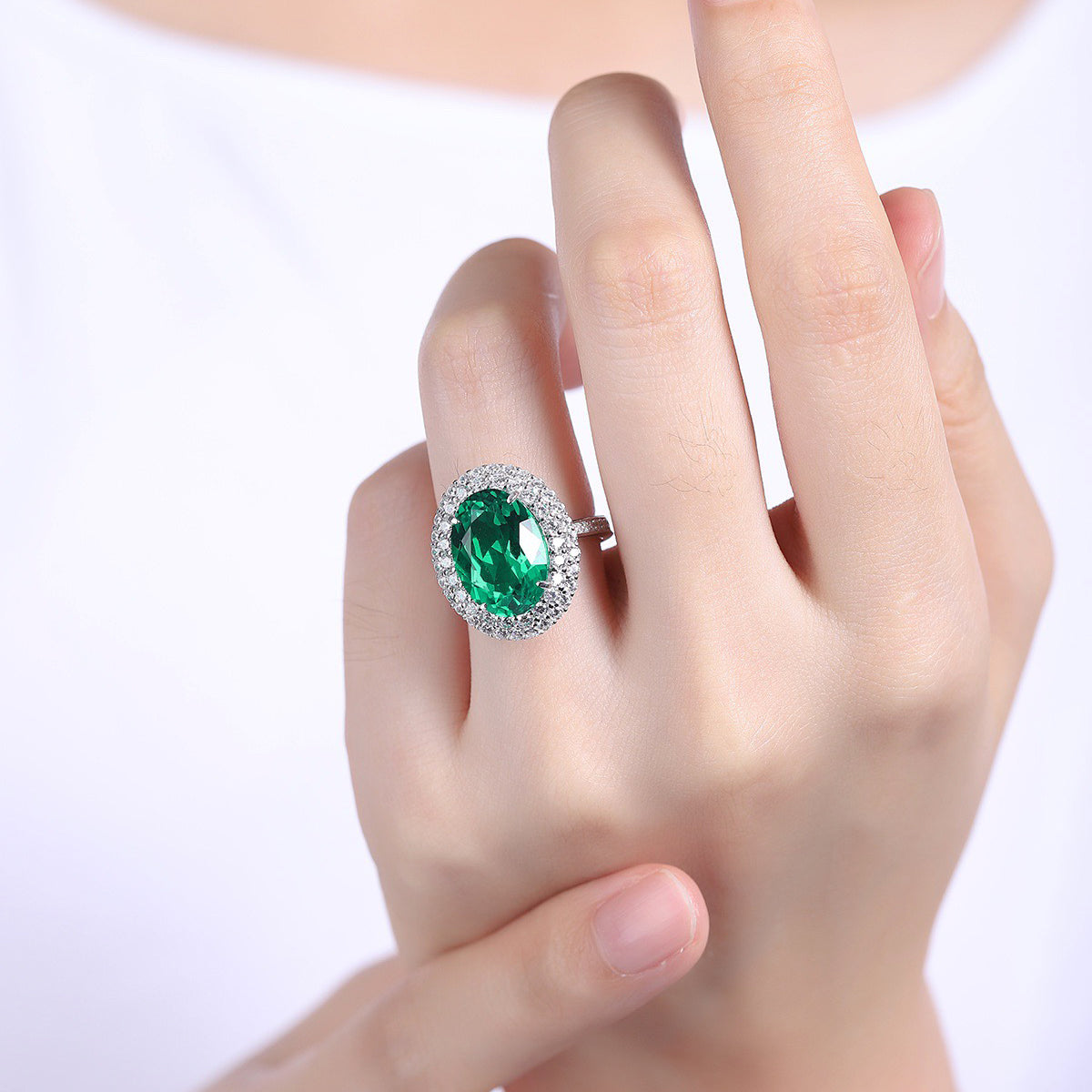 s925 sterling silver lab ruby/sapphire/emerald/paraiba/cobalt spinel & cz diamond ring