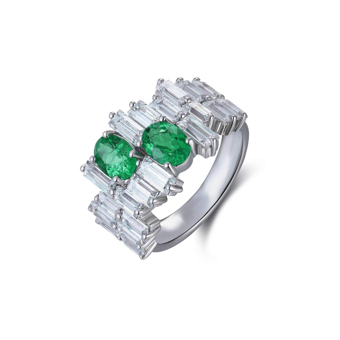 s925 sterling silver lab ruby/sapphire/emerald/paraiba/cobalt spinel & cz diamond ring