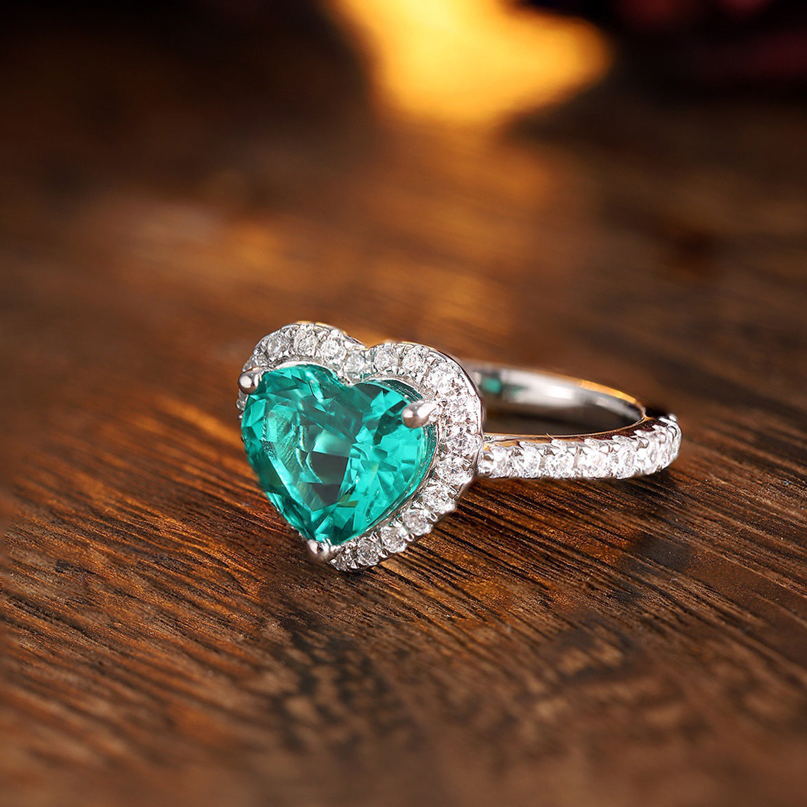 s925 sterling silver lab ruby/sapphire/paraiba/emerald & cz diamond ring