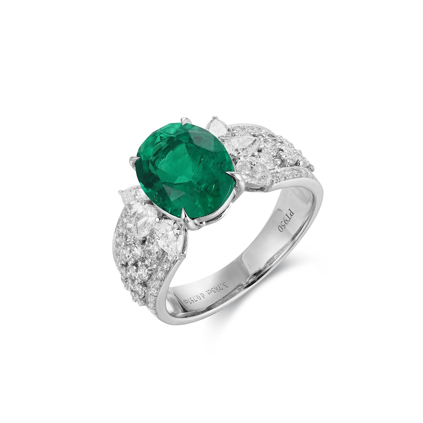 s925 sterling silver lab paraiba/ruby/sapphire/emerald/cobalt spinel & cz diamond ring