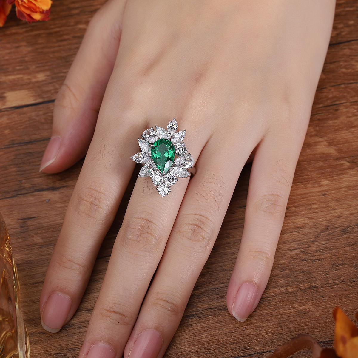 s925 sterling silver lab ruby/sapphire/emerald/paraiba/cobalt spinel & cz diamond ring