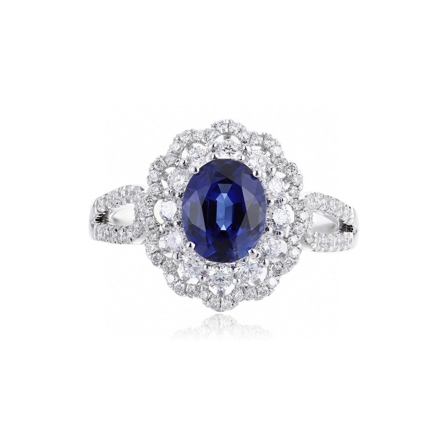 s925 sterling silver lab paraiba/sapphire/ruby/emerald & cz diamond ring