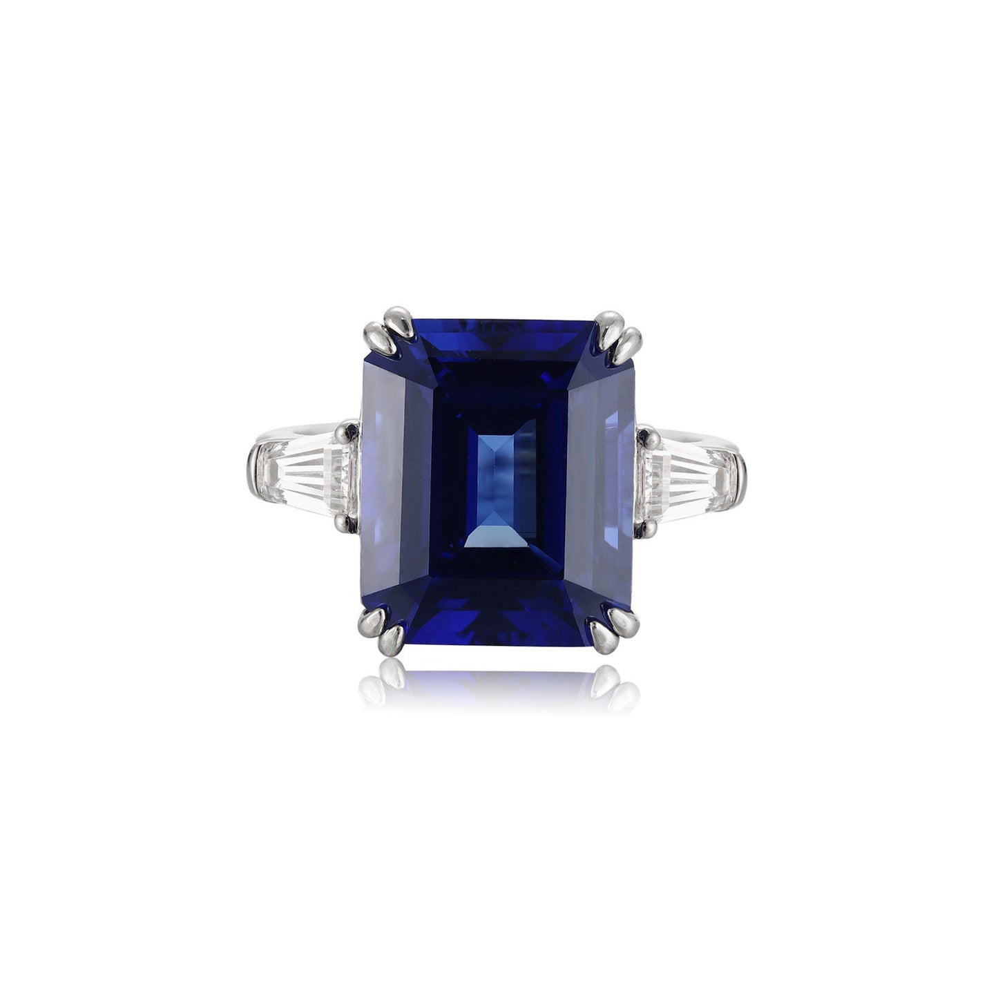 s925 sterling silver lab ruby/sapphire/emerald/paraiba/cobalt spinel & cz diamond ring
