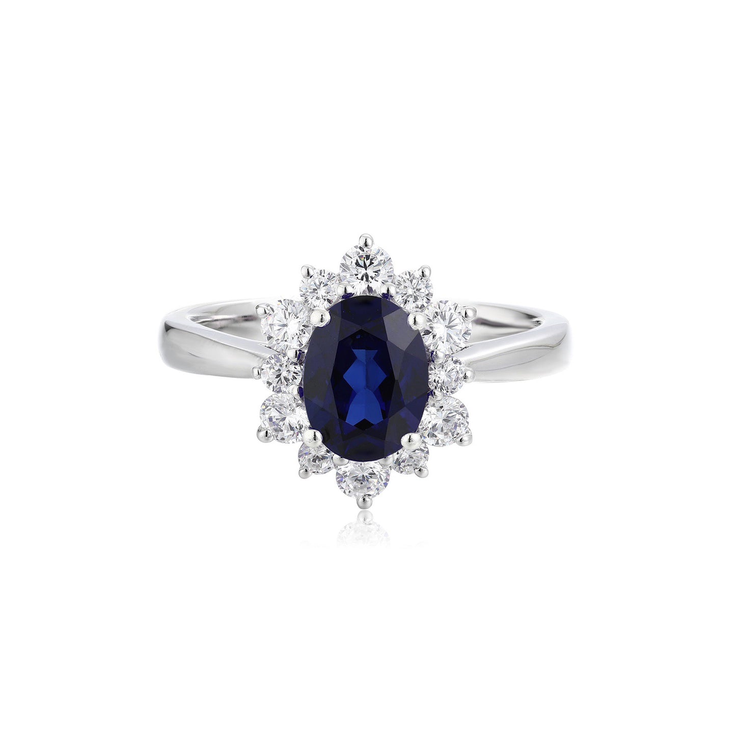 s925 sterling silver lab emerald/paraiba/ruby/sapphire & cz diamond ring