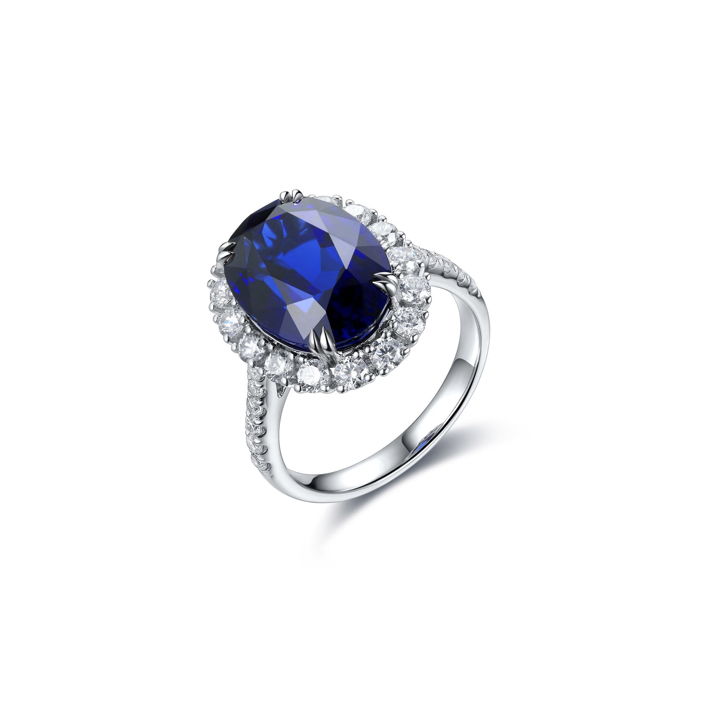 s925 sterling silver lab paraiba/ruby/sapphire/emerald/cobalt spinel & cz diamond ring