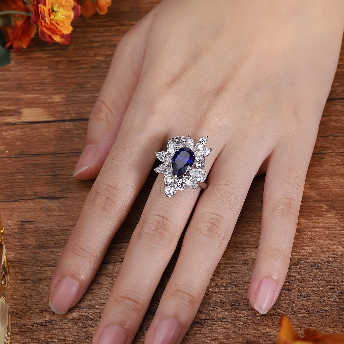 s925 sterling silver lab ruby/sapphire/emerald/paraiba/cobalt spinel & cz diamond ring