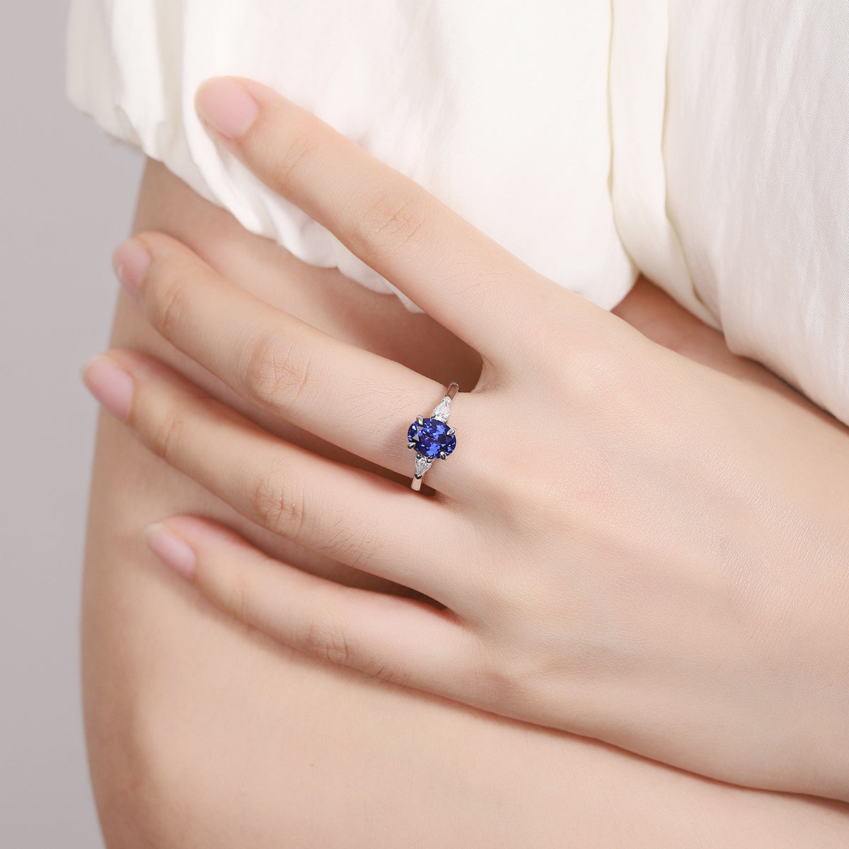 s925 sterling silver lab ruby/sapphire/emerald/paraiba/cobalt spinel & cz diamond ring