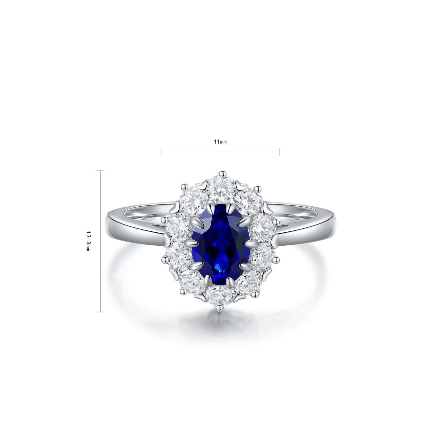 s925 sterling silver lab ruby/sapphire/emerald/paraiba/cobalt spinel & cz diamond ring