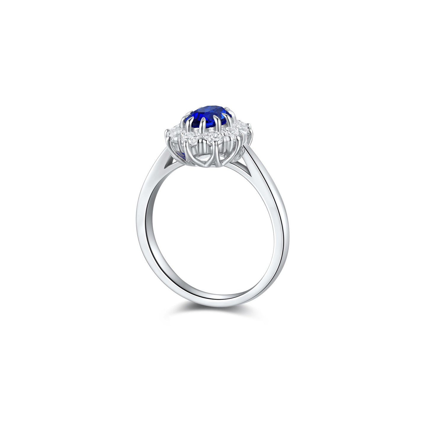 s925 sterling silver lab ruby/sapphire/emerald/paraiba/cobalt spinel & cz diamond ring