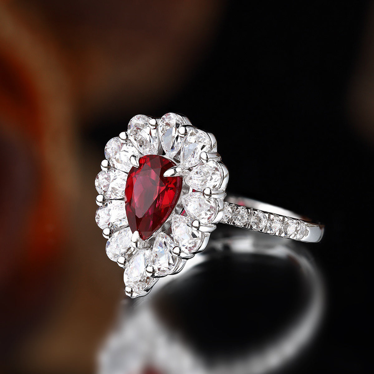 s925 sterling silver paraiba/emerald/ruby/sapphire & cz diamond ring