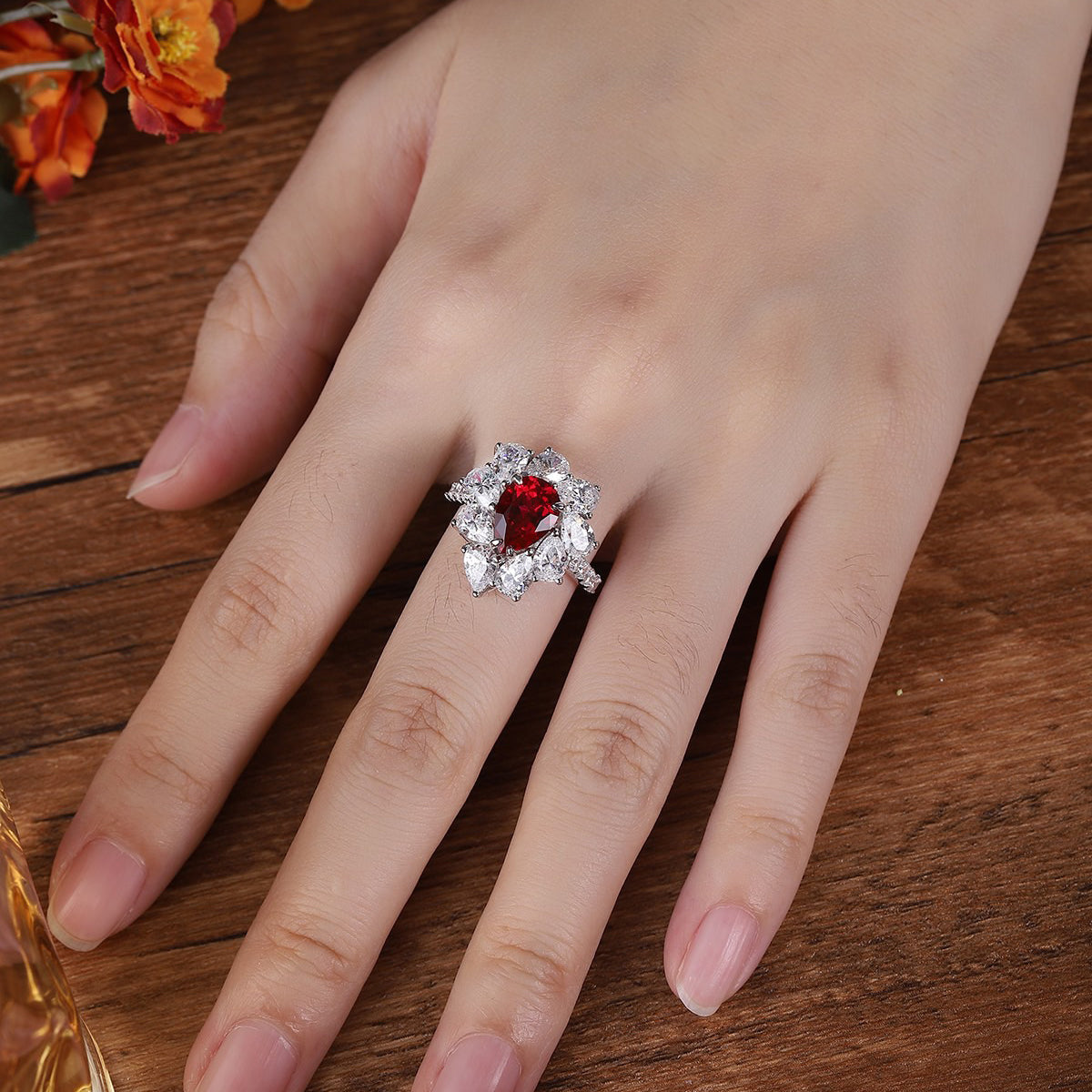 s925 sterling silver lab paraiba/emerald/ruby/sapphire & cz diamond ring