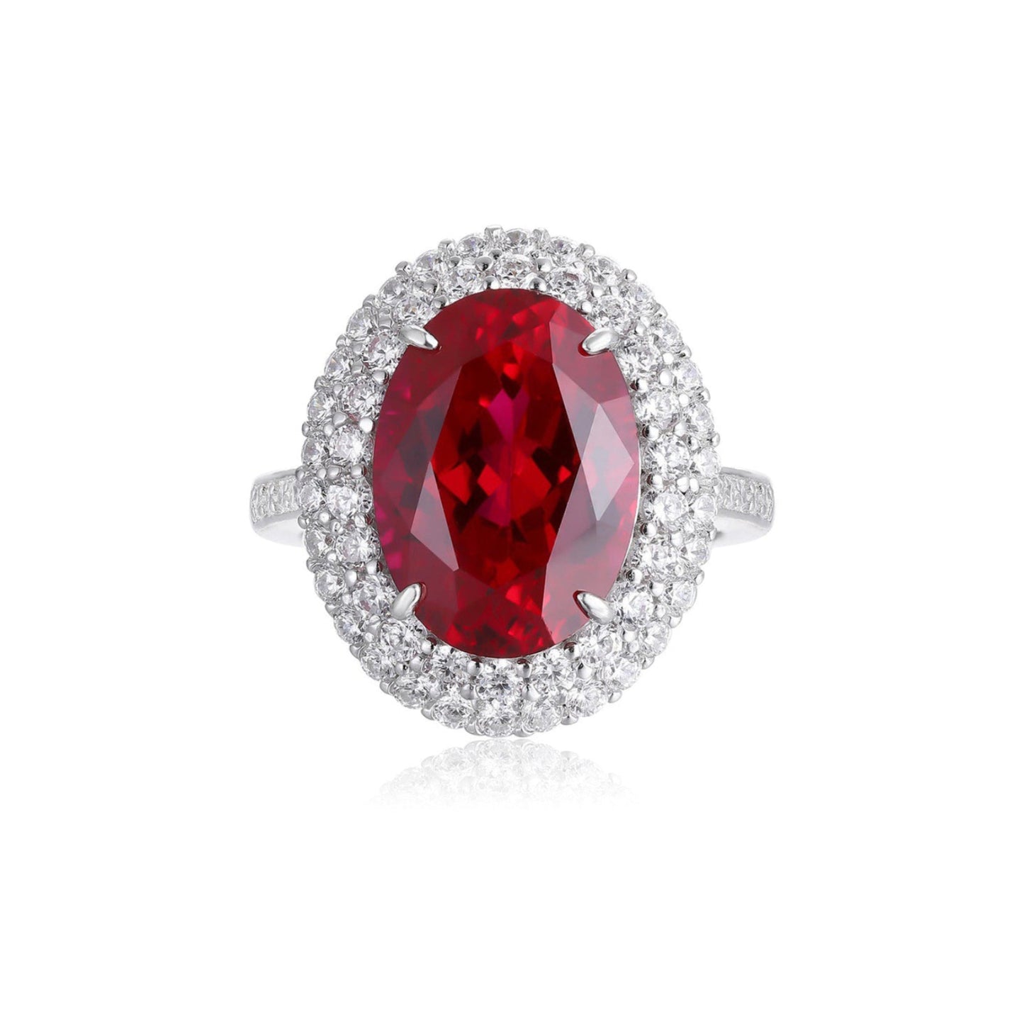 ruby ring, halo ring, oval ring, july birthstone, solitaire ring, ruby jewelry, cz ring, birthstone ring, gift for her