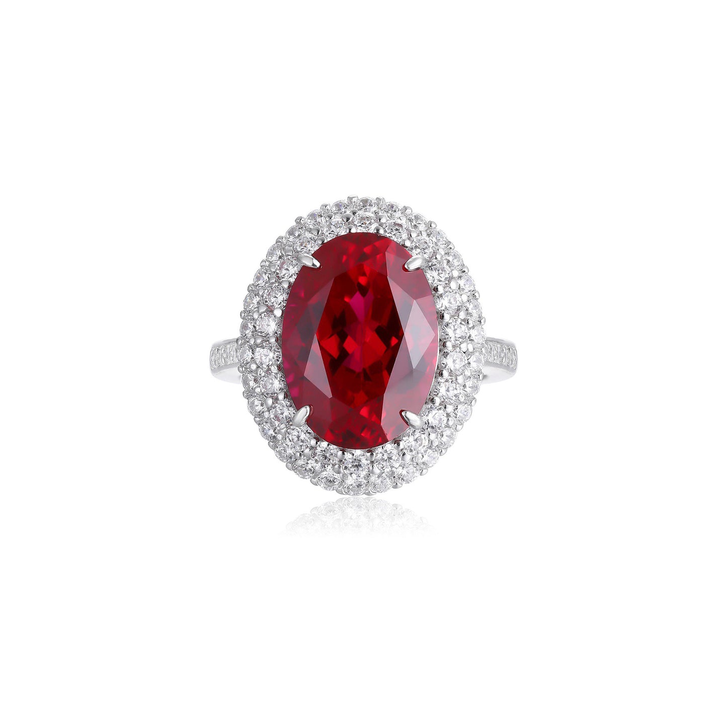 s925 sterling silver lab ruby/sapphire/emerald/paraiba/cobalt spinel & cz diamond ring