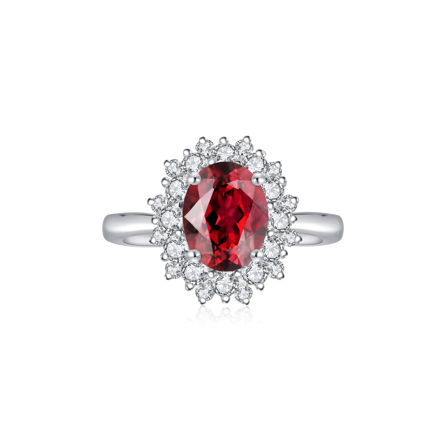 s925 sterling silver lab paraiba/sapphire/ruby/emerald/cobalt spinel & cz diamond ring