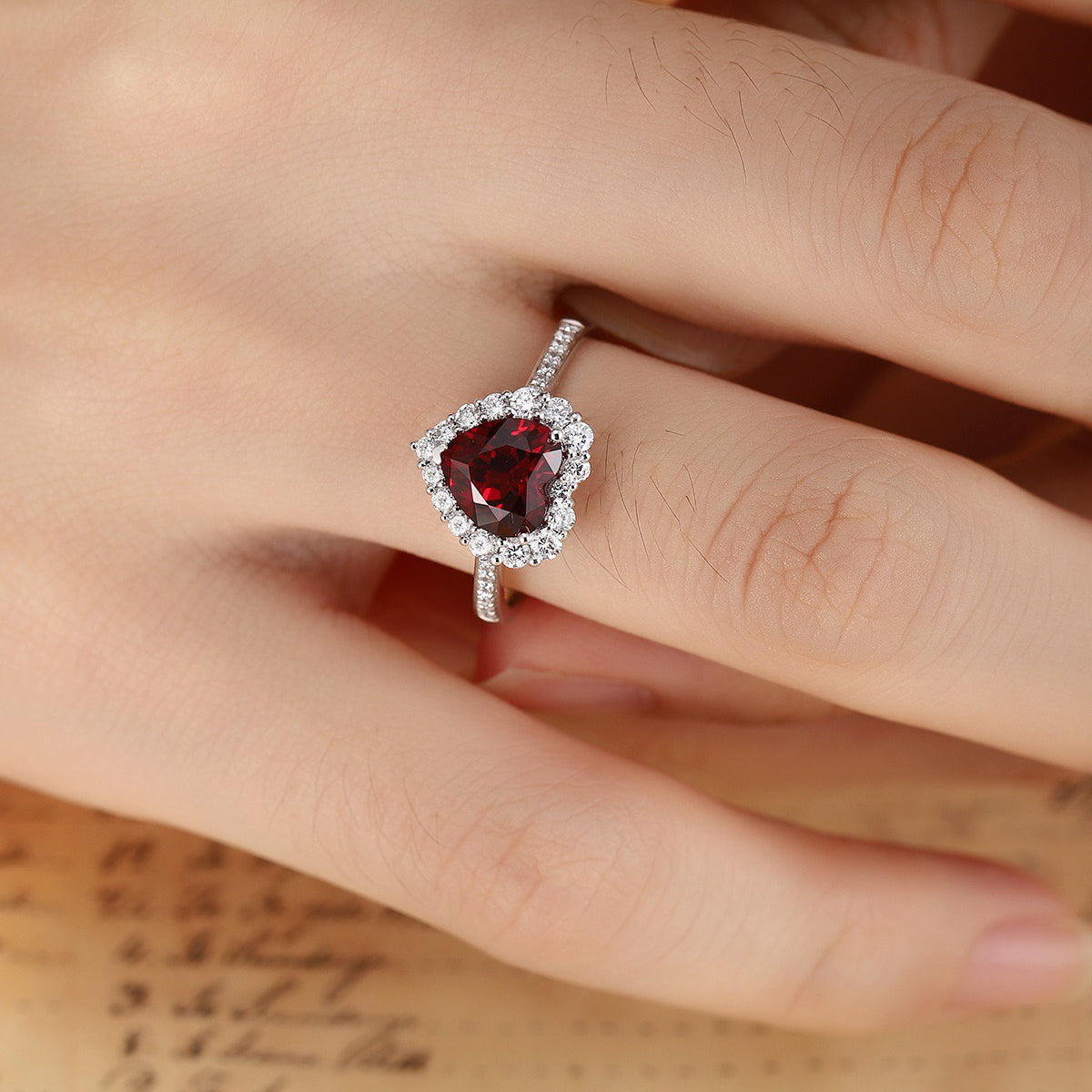 s925 sterling silver lab ruby/sapphire/paraiba/emerald & cz diamond ring