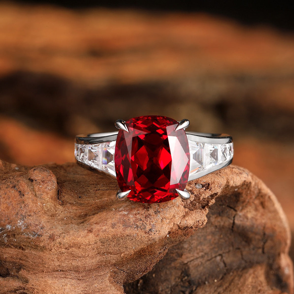 dainty ruby ring – cushion cut ruby minimalist ring – july birthstone sterling silver ring – handmade 925 silver promise ring gift for her
