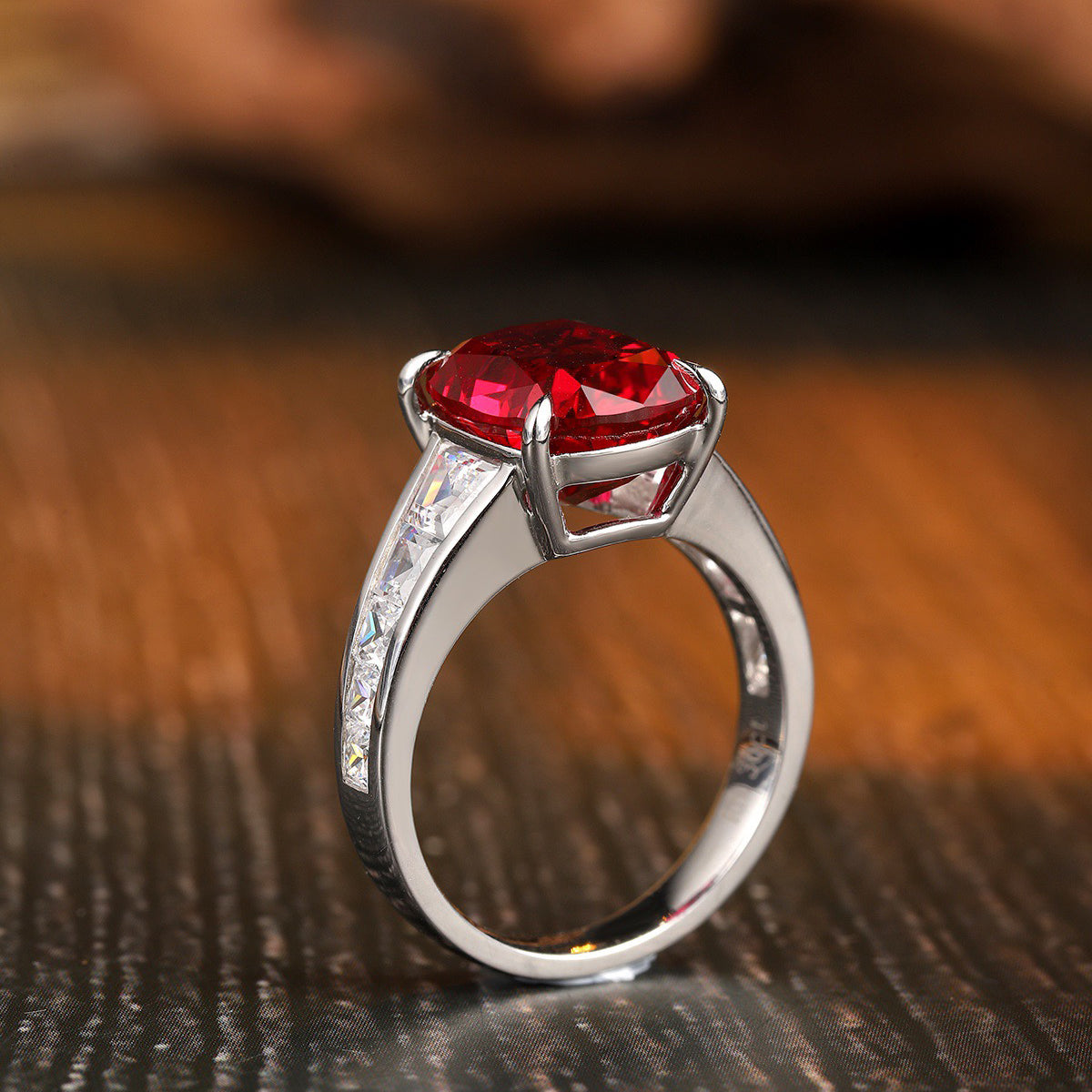 dainty ruby ring – cushion cut ruby minimalist ring – july birthstone sterling silver ring – handmade 925 silver promise ring gift for her