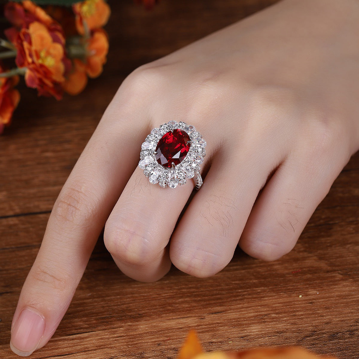 s925 sterling silver lab paraiba/ruby/sapphire/emerald & cz diamond ring