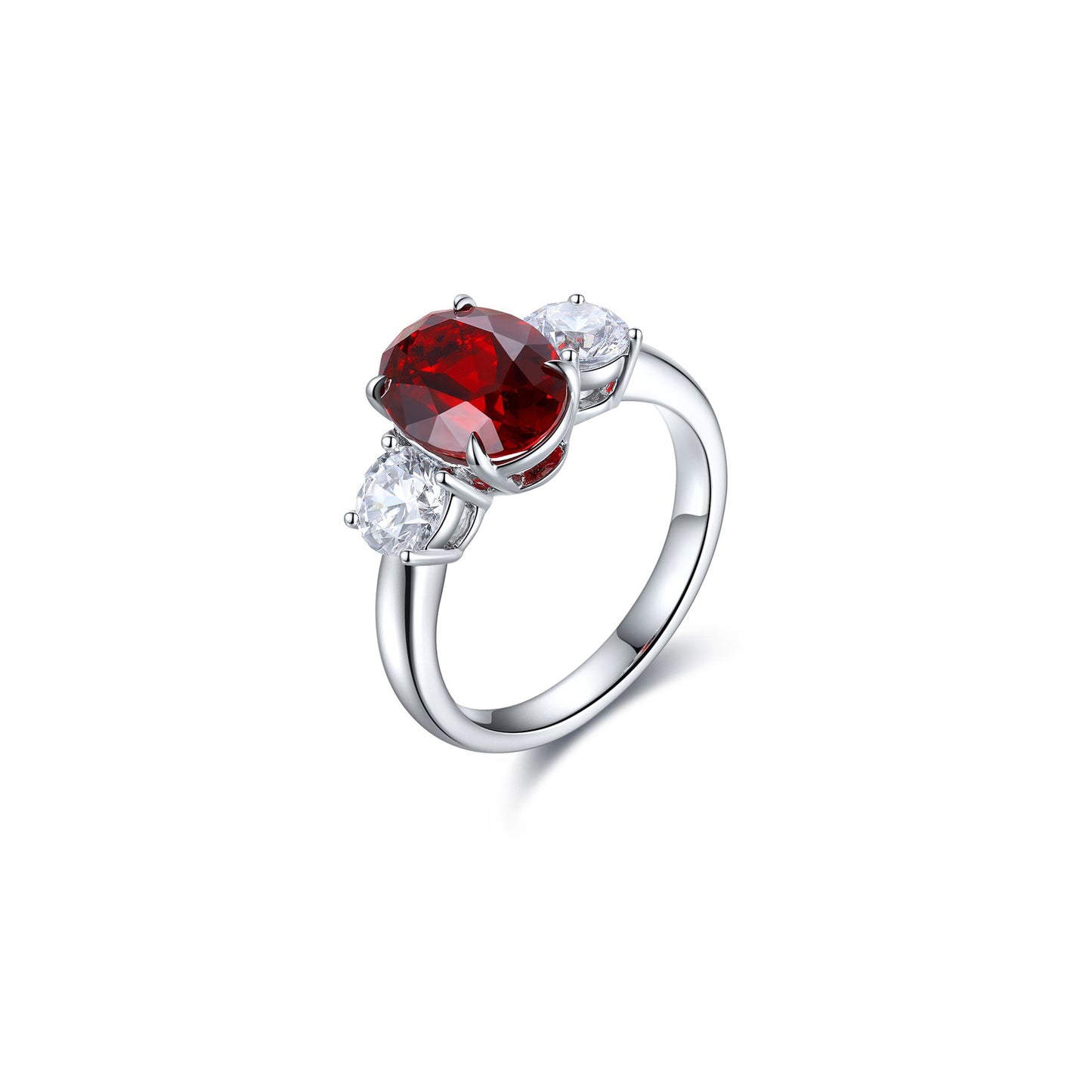 s925 sterling silver lab paraiba/ruby/sapphire/emerald & cz diamond ring