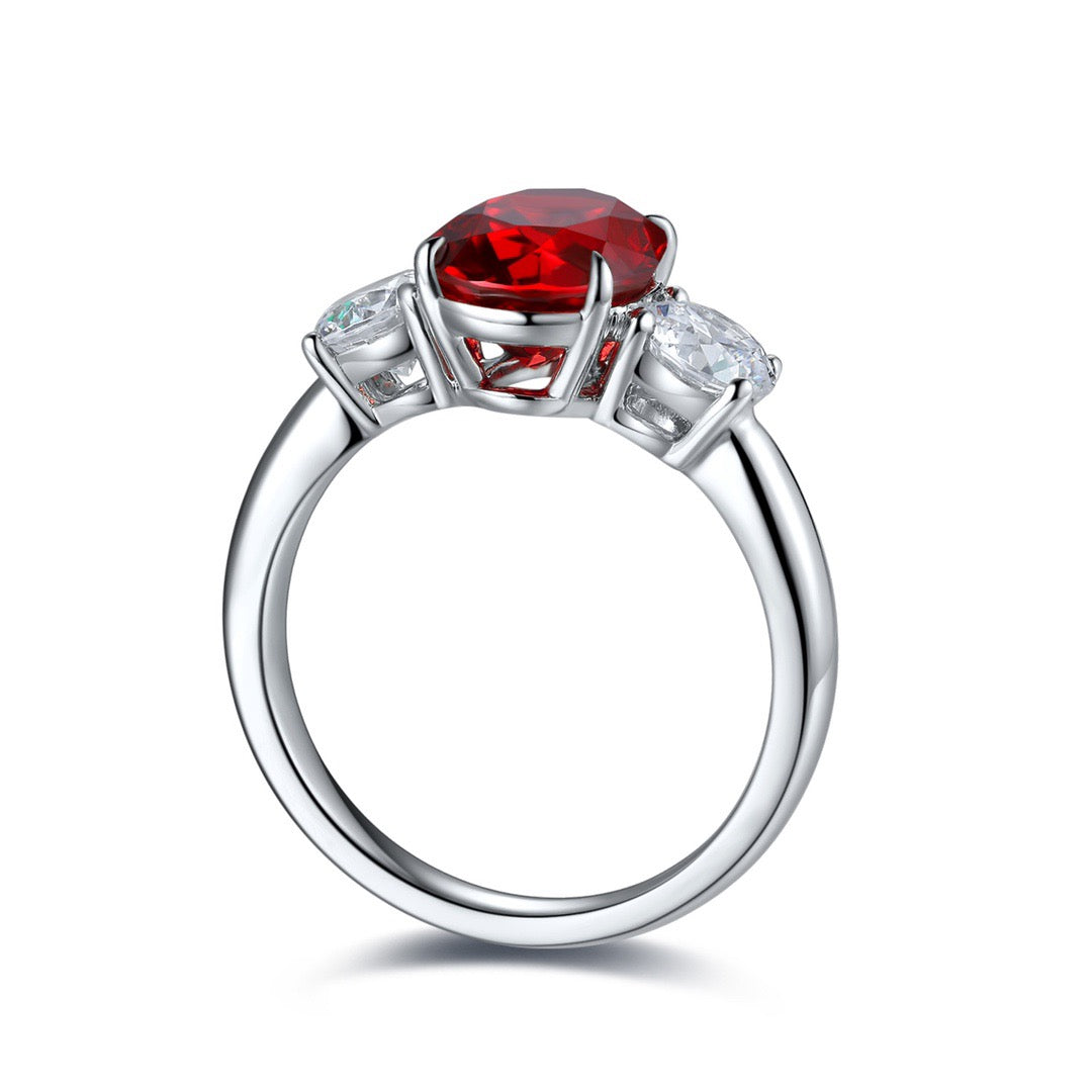 personalized 3 stone birthstone ring – triple birthstone gift for mom – three stone engagement ring – custom family birthstone jewelry