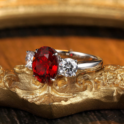 Personalized 3 Stone Birthstone Ring – Triple Birthstone Gift for Mom – Three Stone Engagement Ring – Custom Family Birthstone Jewelry