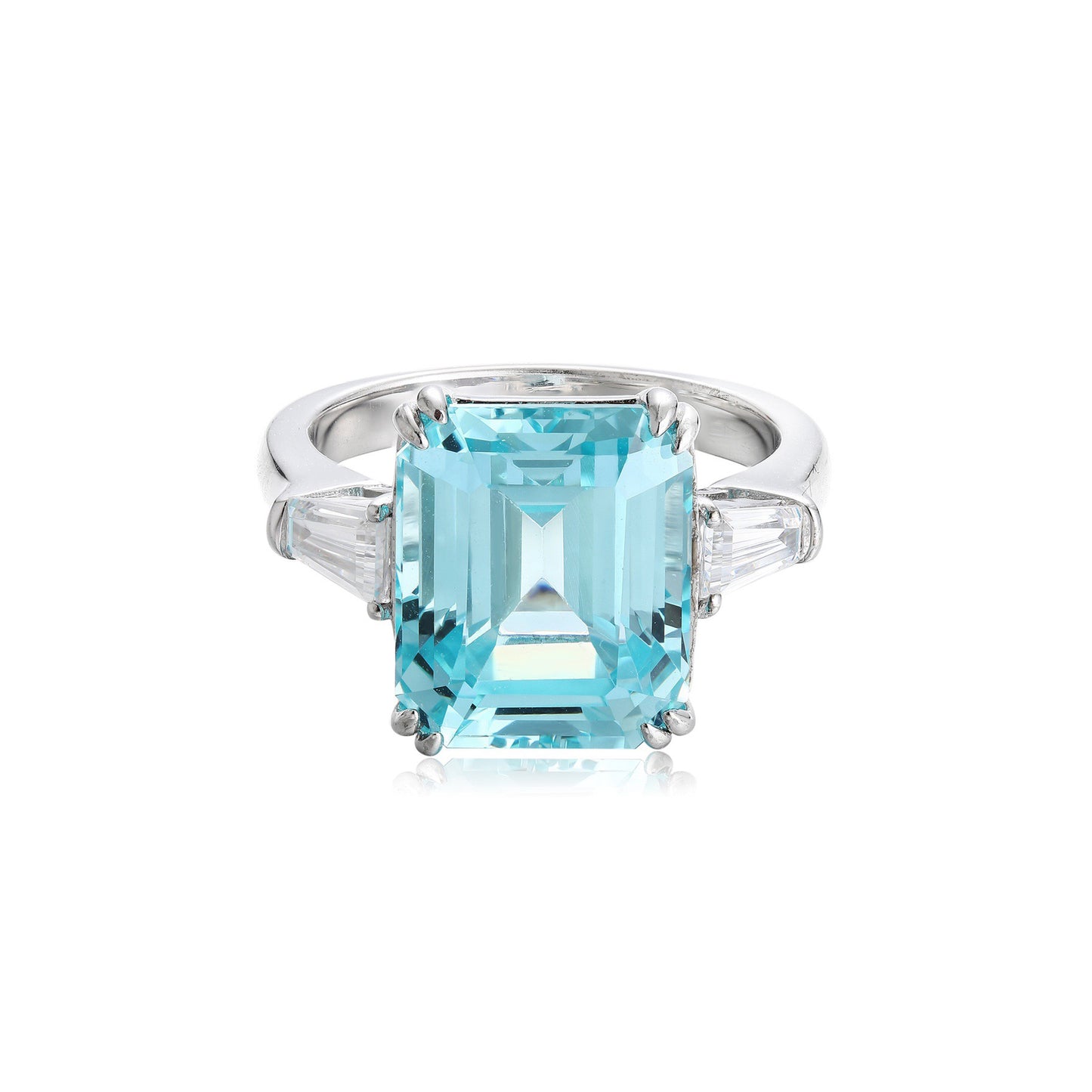 s925 sterling silver lab ruby/sapphire/emerald/paraiba/cobalt spinel & cz diamond ring