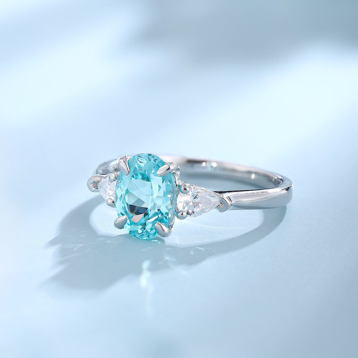 s925 sterling silver lab ruby/sapphire/emerald/paraiba/cobalt spinel & cz diamond ring
