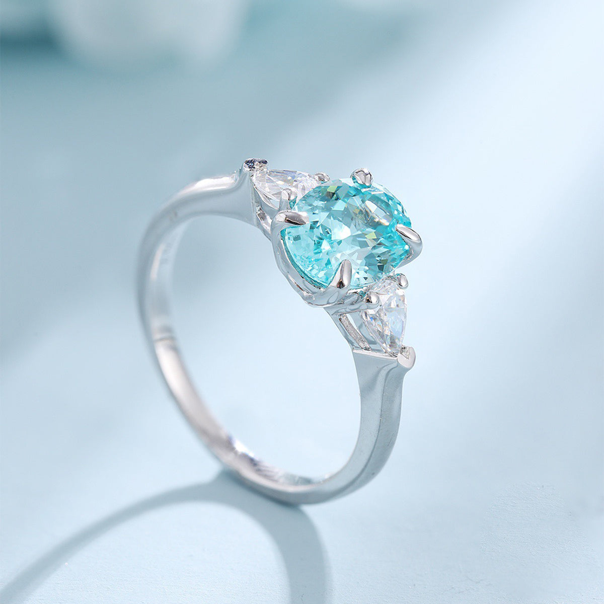s925 sterling silver lab ruby/sapphire/emerald/paraiba/cobalt spinel & cz diamond ring