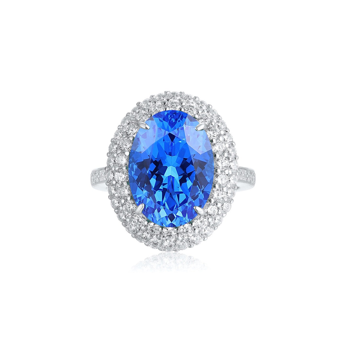 s925 sterling silver lab ruby/sapphire/emerald/paraiba/cobalt spinel & cz diamond ring