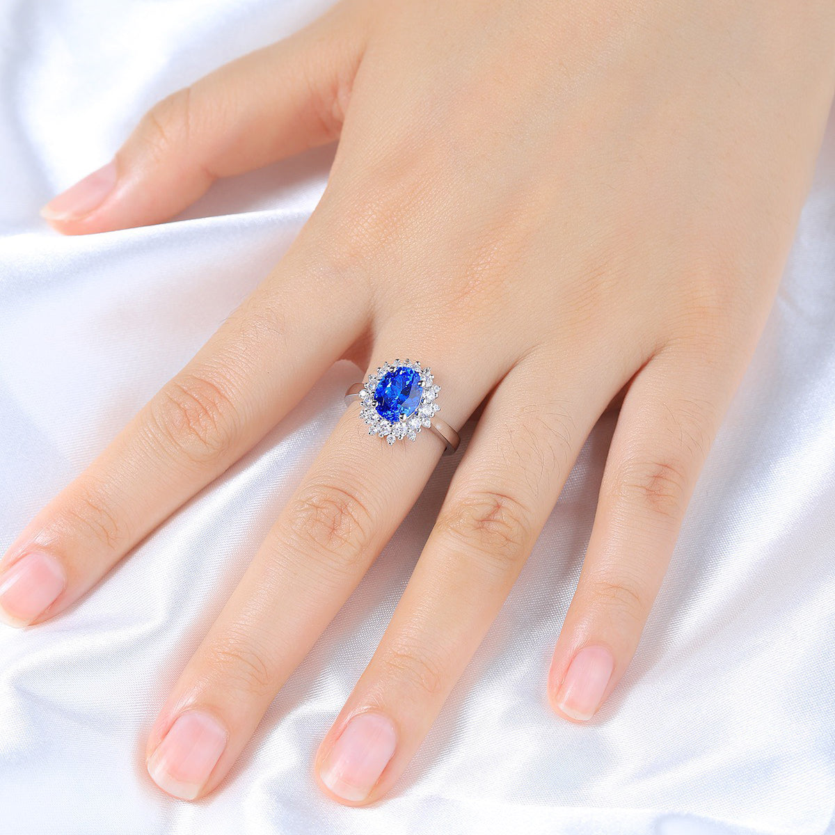 s925 sterling silver lab paraiba/sapphire/ruby/emerald/cobalt spinel & cz diamond ring