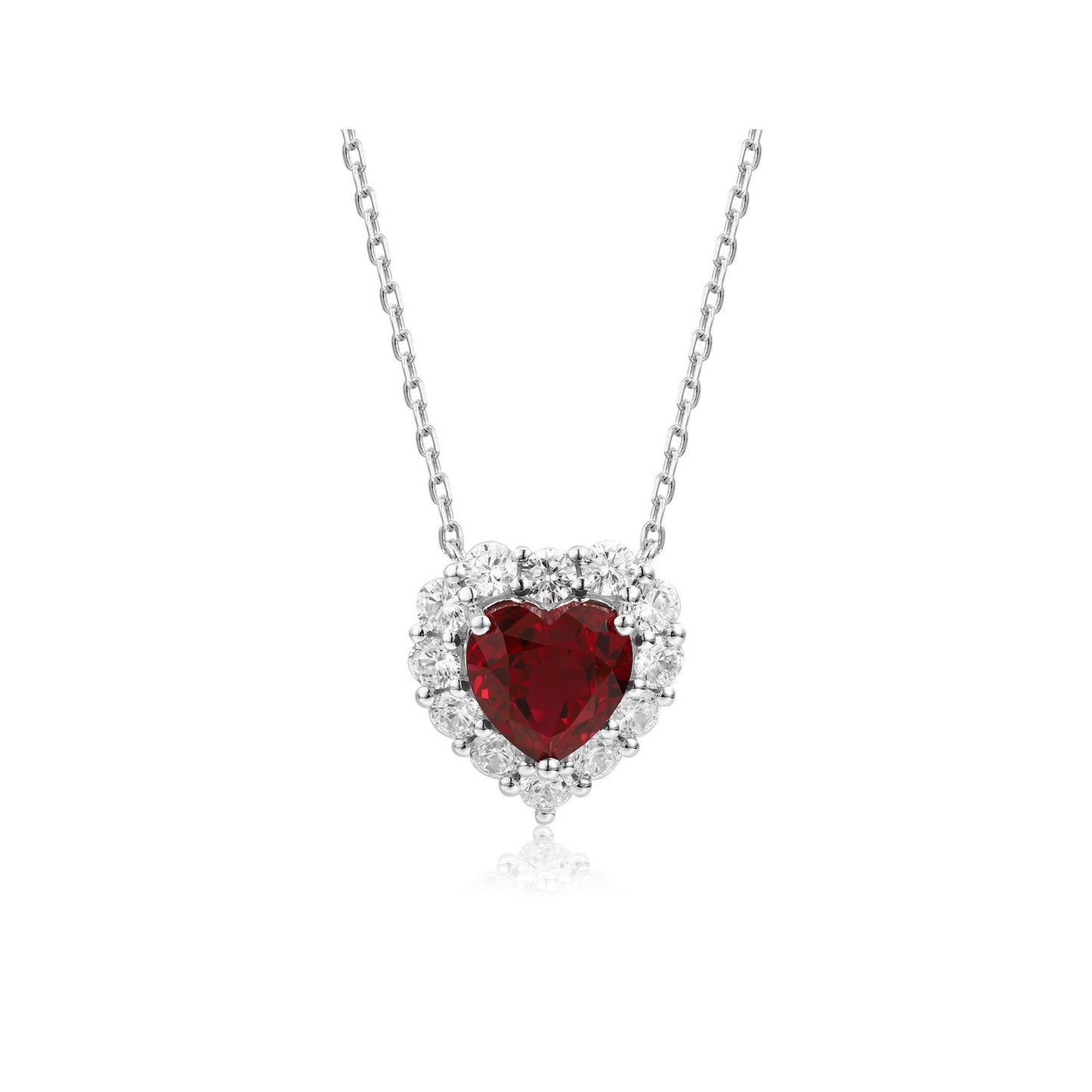 s925 sterling silver lab sapphire/paraiba/ruby & cz diamond necklace