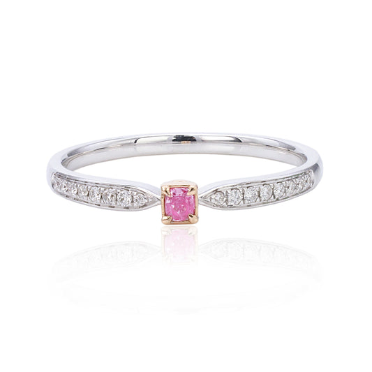 14K/18K GOLD 0.16 CTW FANCY PINK DIAMOND & DIAMOND RING