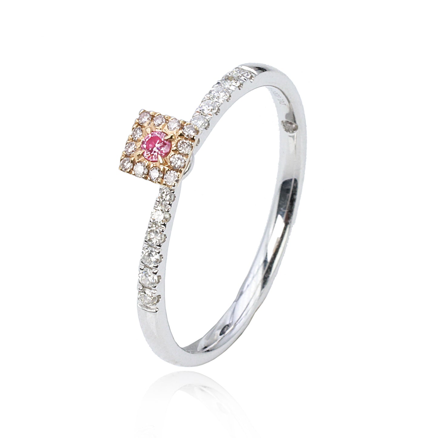 14k/18k gold 0.15 ctw fancy pink diamond & diamond ring