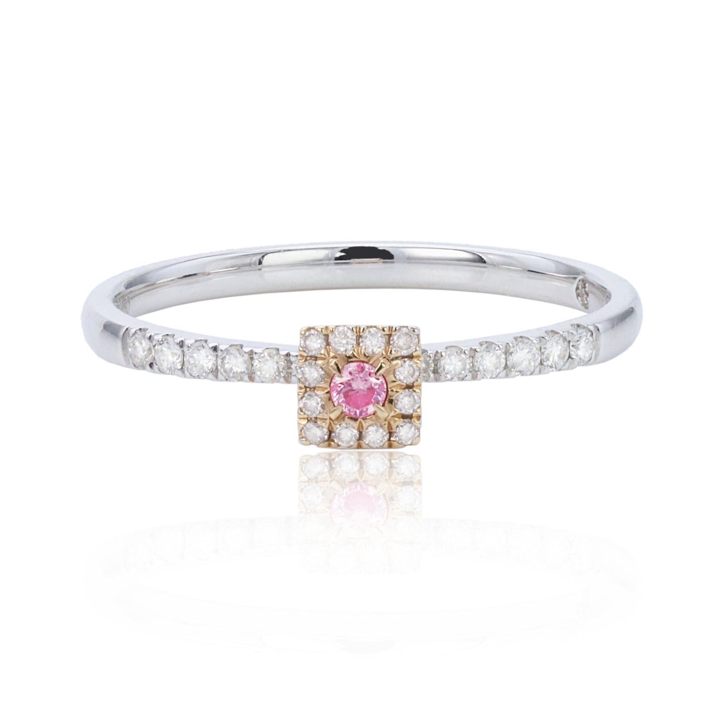 14k/18k gold 0.15 ctw fancy pink diamond & diamond ring