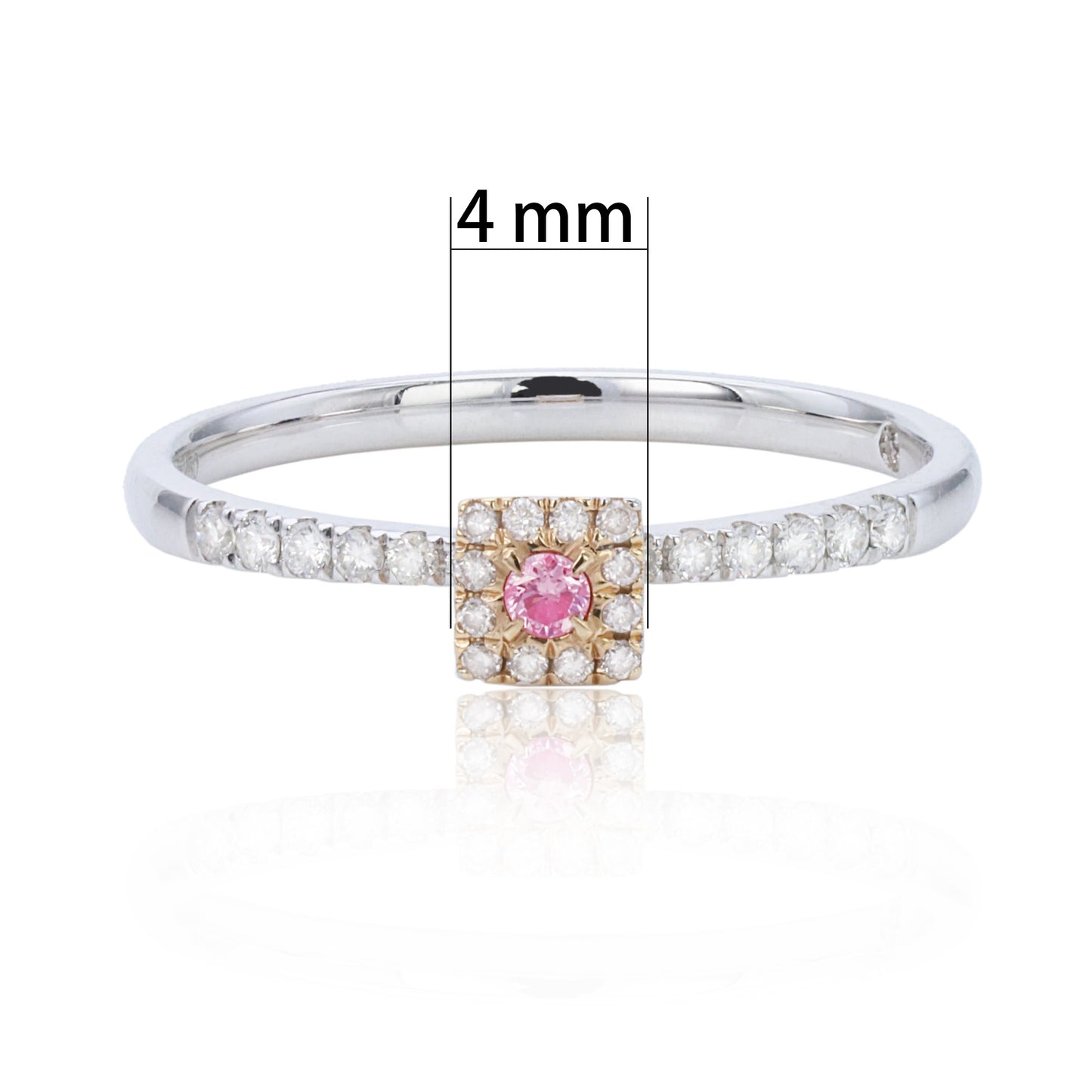 14k/18k gold 0.15 ctw fancy pink diamond & diamond ring