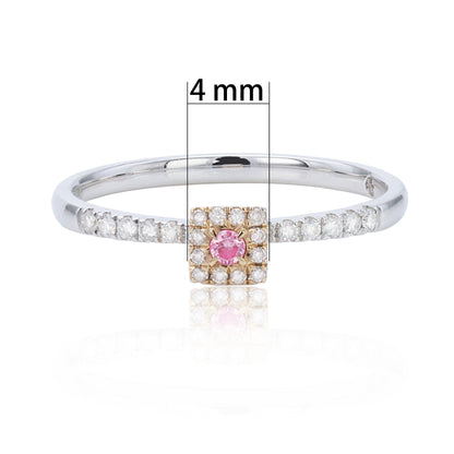 14K/18K GOLD 0.15 CTW FANCY PINK DIAMOND & DIAMOND RING