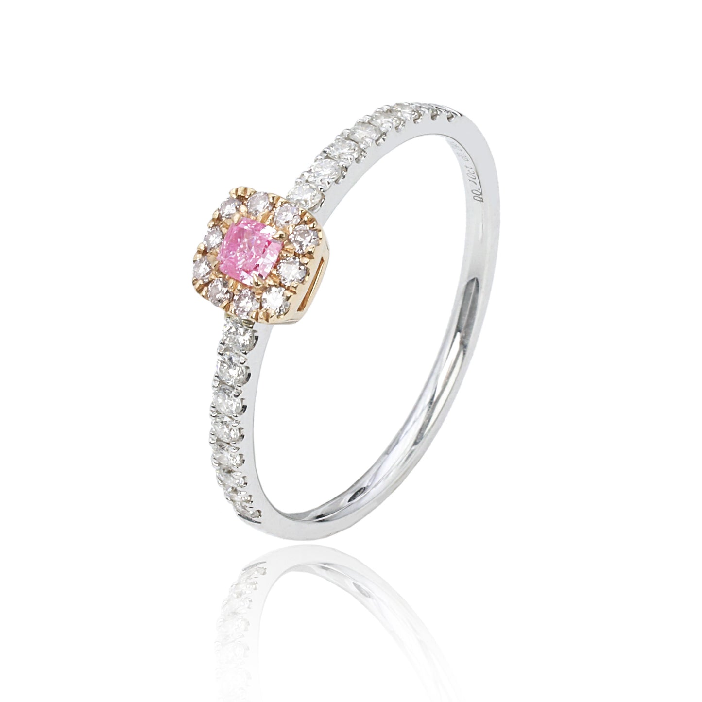 14k/18k gold 0.34 ctw fancy pink diamond & diamond ring