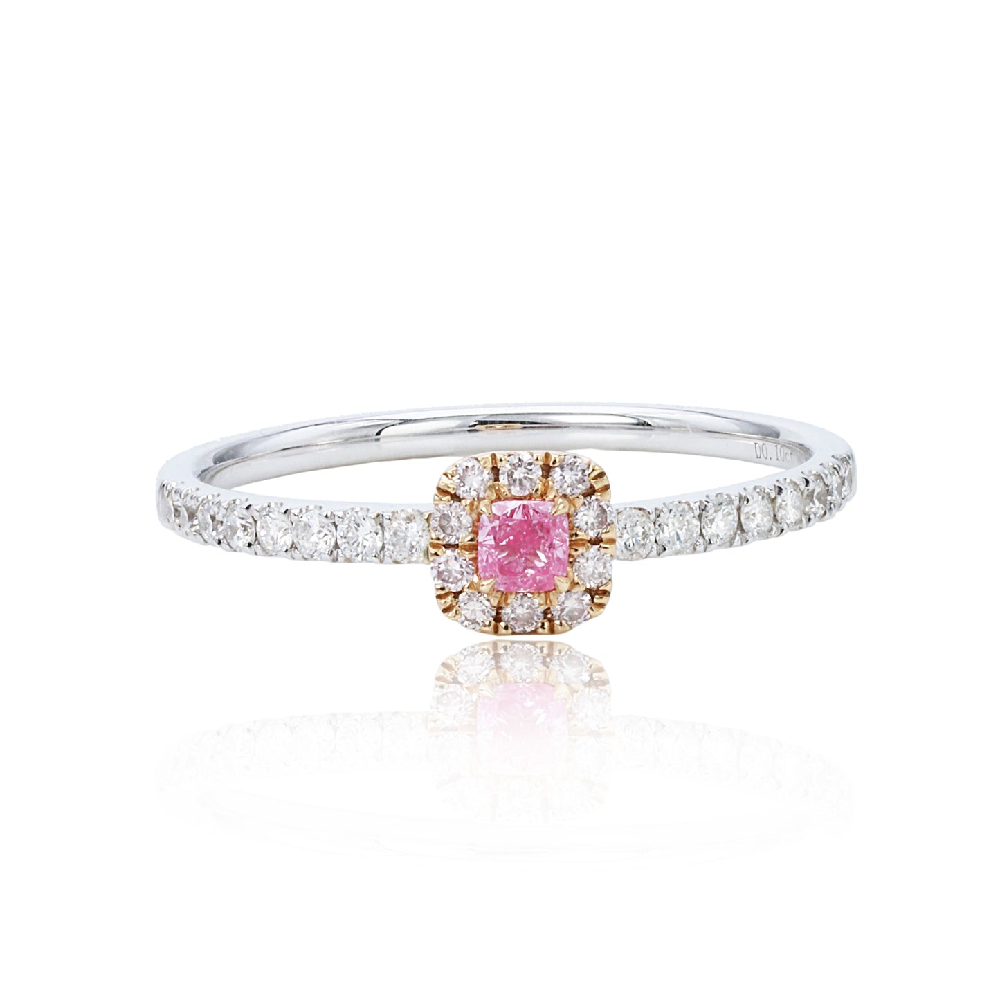 14k/18k gold 0.34 ctw fancy pink diamond & diamond ring