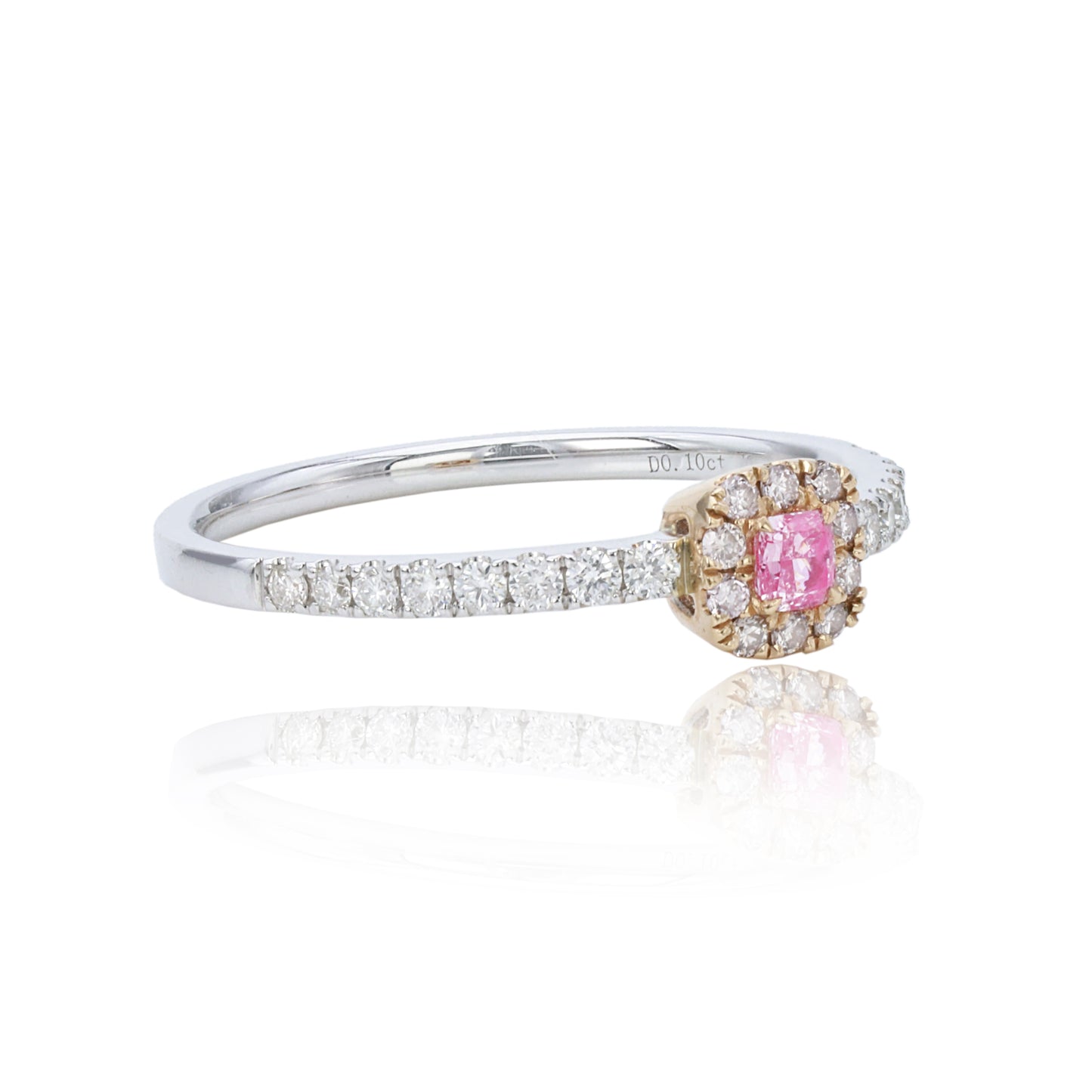 14k/18k gold 0.34 ctw fancy pink diamond & diamond ring