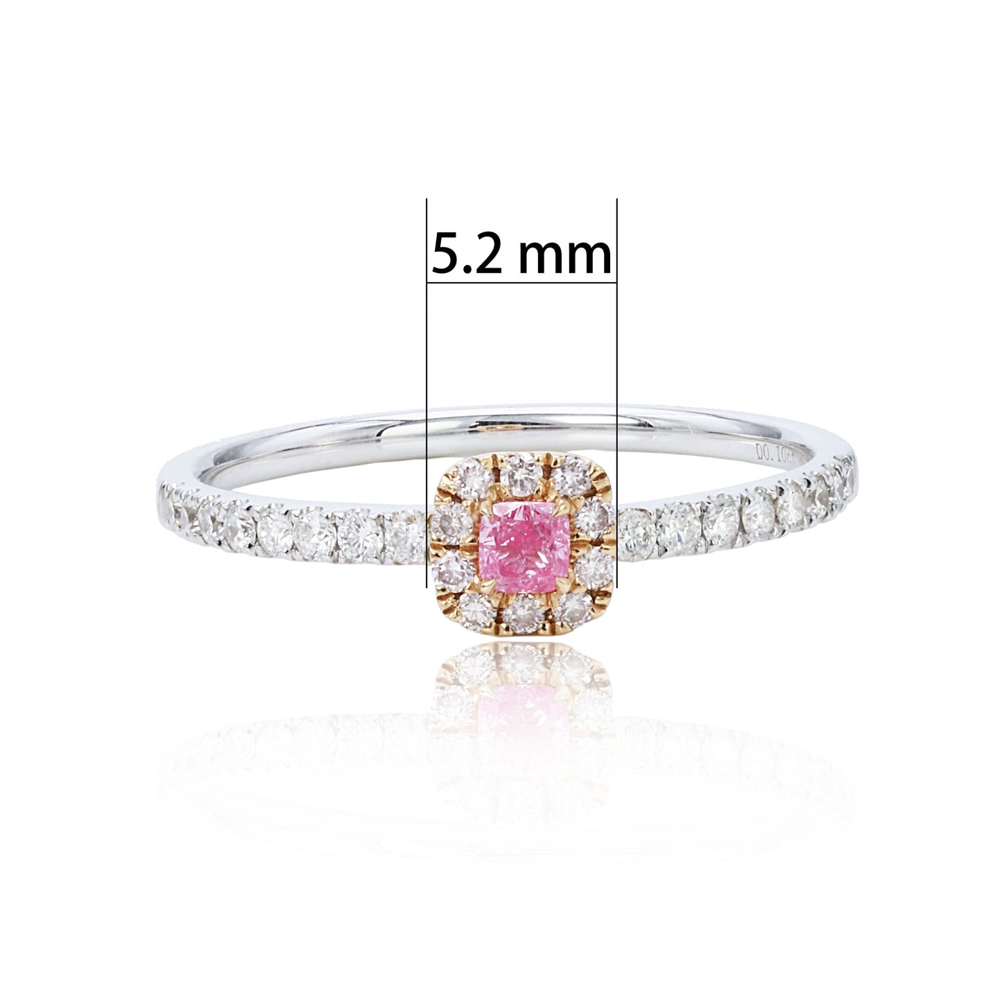 14k/18k gold 0.34 ctw fancy pink diamond & diamond ring