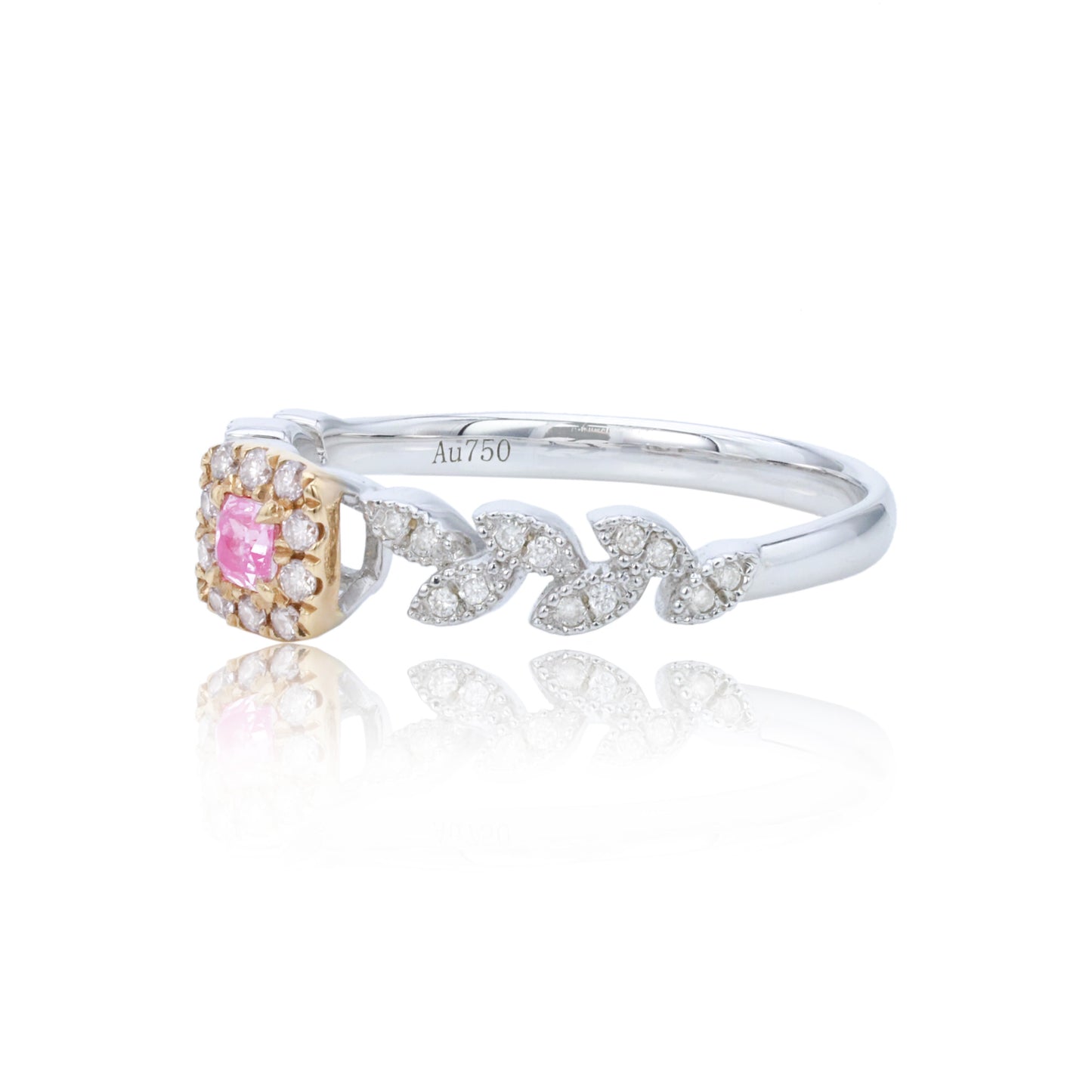 14k/18k gold 0.22 ctw fancy pink diamond & diamond ring