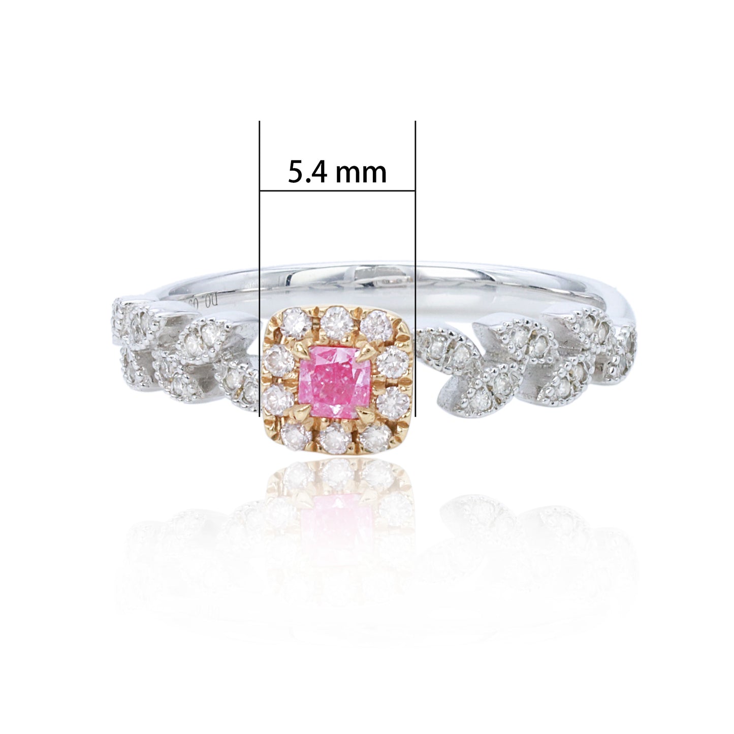 14k/18k gold 0.22 ctw fancy pink diamond & diamond ring