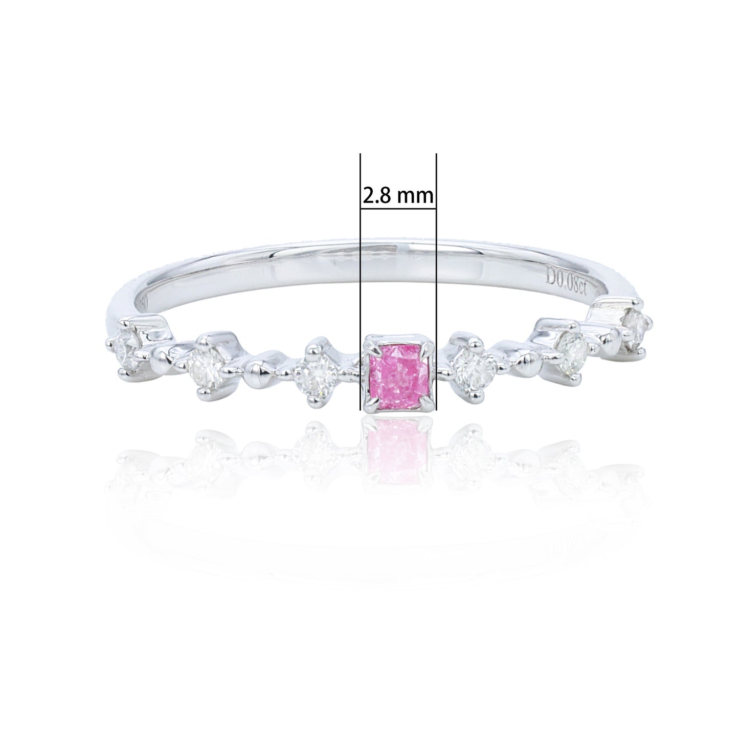 14k/18k gold 0.19 ctw fancy pink diamond & diamond ring