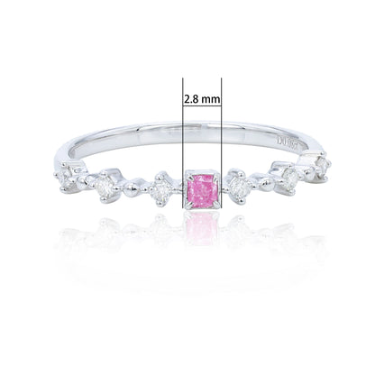 14K/18K GOLD 0.19 CTW FANCY PINK DIAMOND & DIAMOND RING