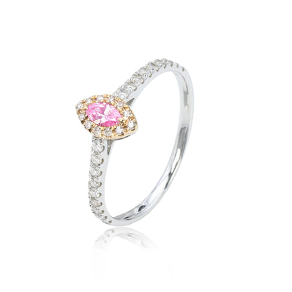 14K/18K GOLD 0.30 CTW FANCY PINK DIAMOND & DIAMOND RING