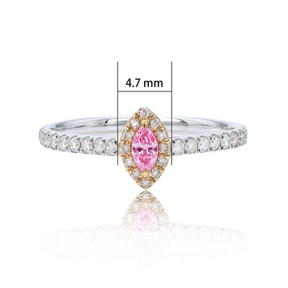 14K/18K GOLD 0.30 CTW FANCY PINK DIAMOND & DIAMOND RING