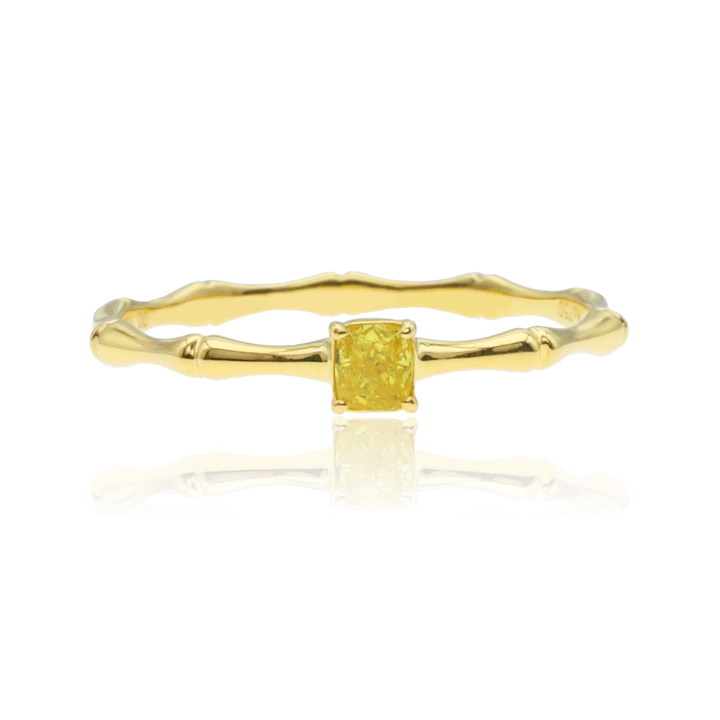 14k/18k gold 0.13 ctw yellow diamond ring